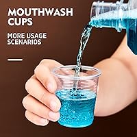 Vista 6 de YEEHAW Paquete de 100 vasos de plástico de baño de 3 onzas, vasos desechables para enjuague bucal, vaso pequeño de plástico de 3 onzas para bebidas
