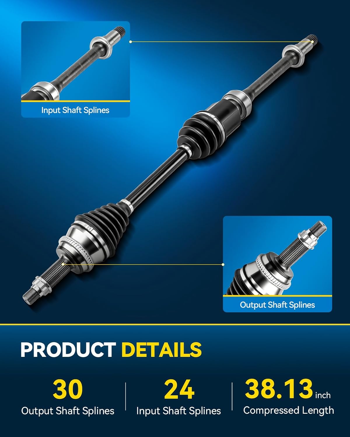 PHILTOP Front Right CV Axle for Toyota Camry 2002-2017, Lexus ES350 2007-2018, Toyota Avalon 2005-2016, Lexus ES330 2004-2006, Toyota Solara 2004-2008, 66-5265 CV Axle Shaft 1 PCS