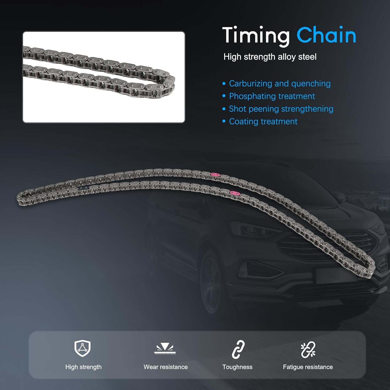 OTO-K Timing Chain Kit Compatible with Chevy Equinox 10-17 2.4L,Impala 14 2.4L,Malibu 04-14 2.4L,HHR Cobalt 06-10 2.2L,Buick LaCrosse 10-16 2.4L,Regal Verano 12-17 2.4L,Replace#9-4201SA 12635048