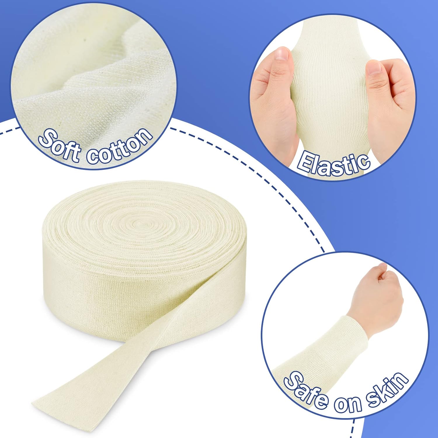 Economy Cotton Stockinette Tubular Bandage Comfortable for Pre Splinting or Casting Fabrication Tubular Arm Stocking Elastic Tube Bandage Cotton Tubular Stockinette (2 Inch x 11 Yard) : Industrial & Scientific