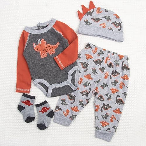 Muñecas Reborn para bebé, ropa para niños pequeños, trajes de dinosaurio para muñecas Reborn de 22 a 24 pulgadas