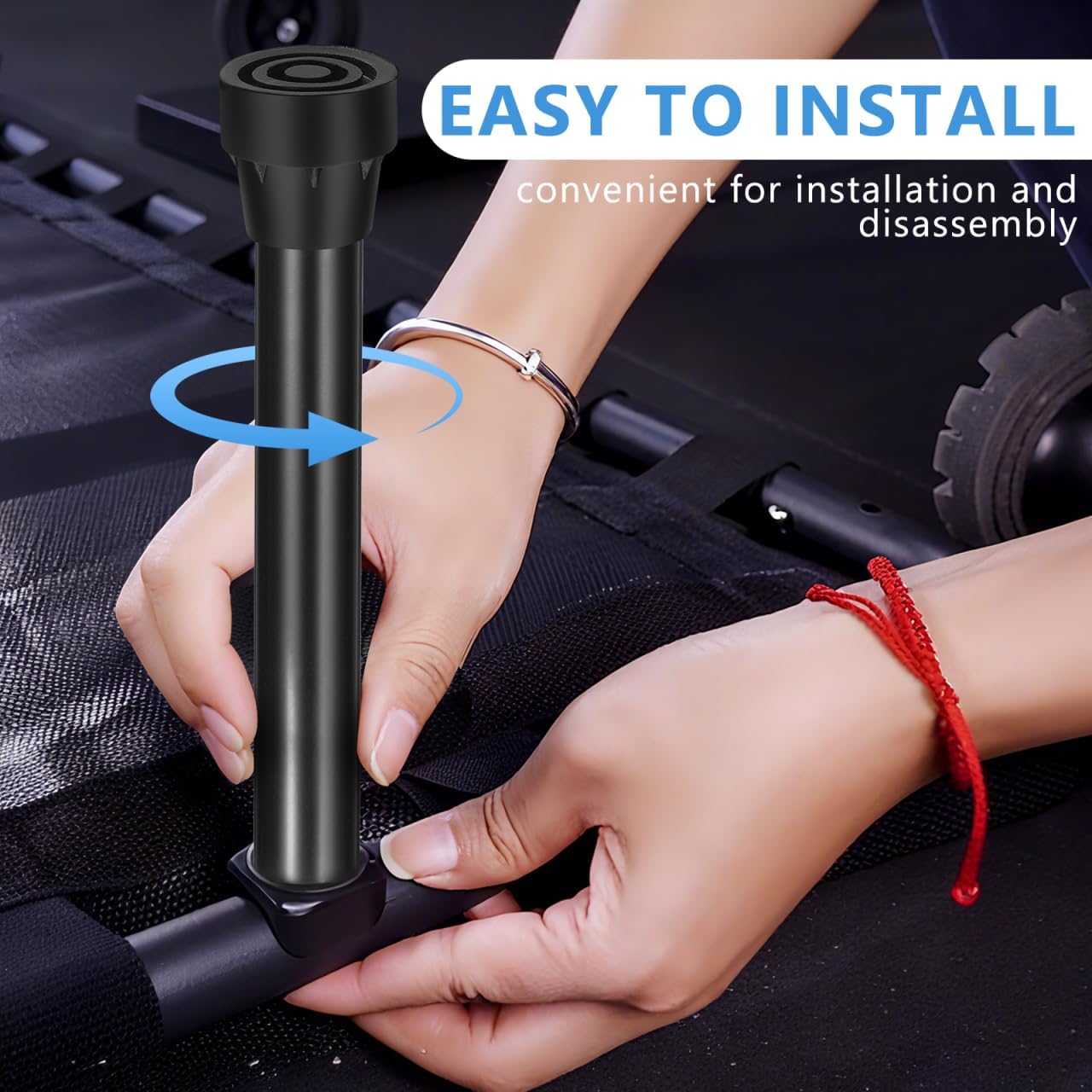 BESPORTBLE Trampoline Legs Replacement Accessories Parts​ Anti-Slip Pad Covers for Stainless Steel Tubes, Compatible with Trampoline Padding Safety, 6Pcs Set