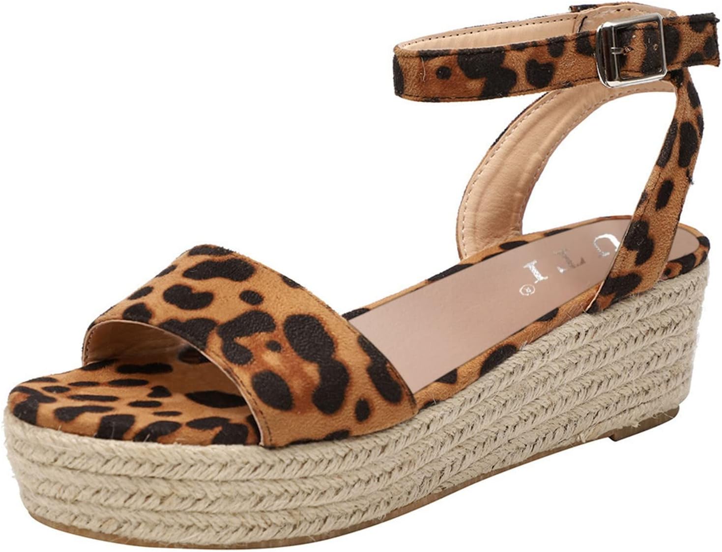 ShiningupupSale Save 50% Low Heel Strappy Sandals For Women Summer Sandals Buckle Slope Women Size Heel Large Open Toe Belt Summer Weaving Wedge Women's sandals Slip On Shoes Women Wide Width
