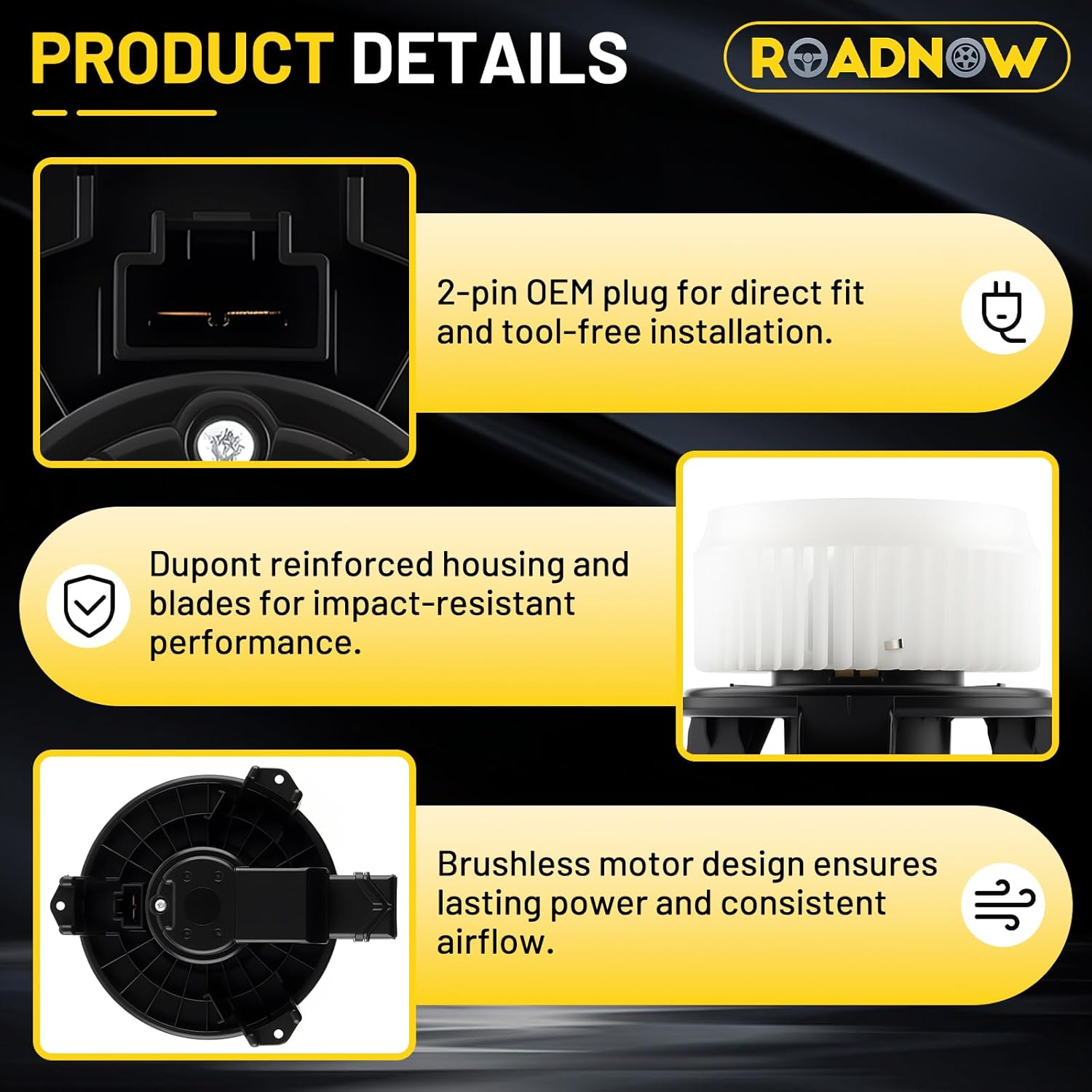 700230 HVAC Blower Motor Fit for Pontiac Vibe 2009-2010, for Scion tC 2011-2016 & xB 2008-2015, for Toyota Corolla 2009-2019 & Matrix 2009-2014 & RAV4 2006-2018 Replacement Part 87103-02200