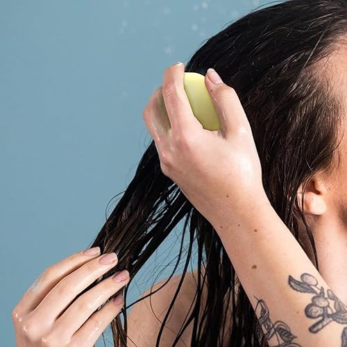 Miniatura 5 de Barra de champú de agua de arroz para fortalecer y reparar el cabello, sin sulfatos, fórmula vegana con aceites nutritivos, champú sólido para