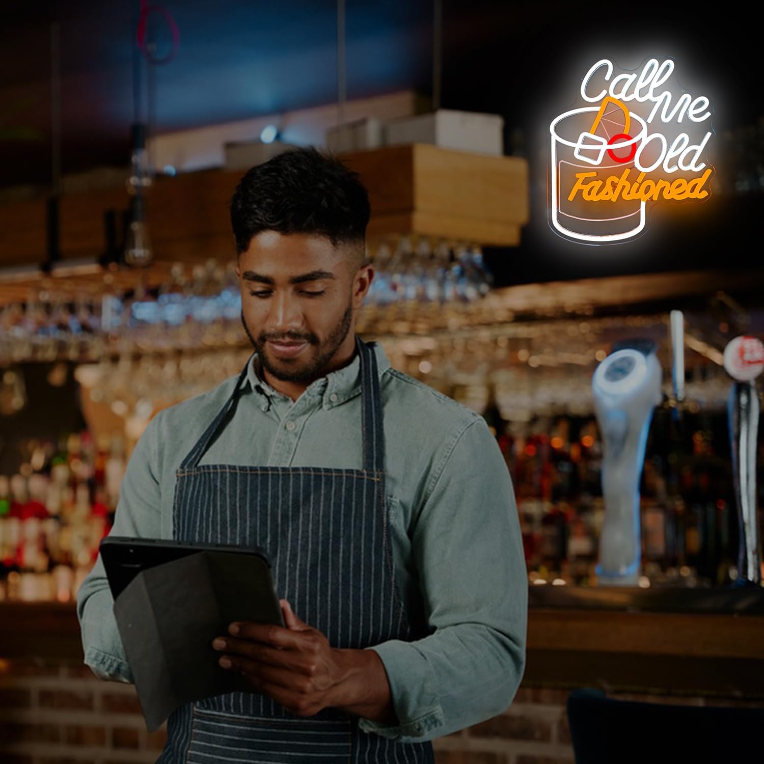 Call Me Old Fashioned Neon Sign for Wall Decor Dimmable Bar Neon Led Sign Cocktails Neon Light Sign for Men Dad Pub Party Whiskey Light Up Sign for Man Cave Garage Beer Bistro Home Club Gift - Image 7