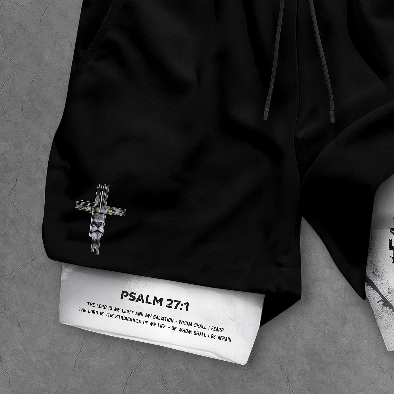 Faith Over Fear Shorts, Christian Shorts for Men, Jesus Short, Christian Clothing, Cross Short