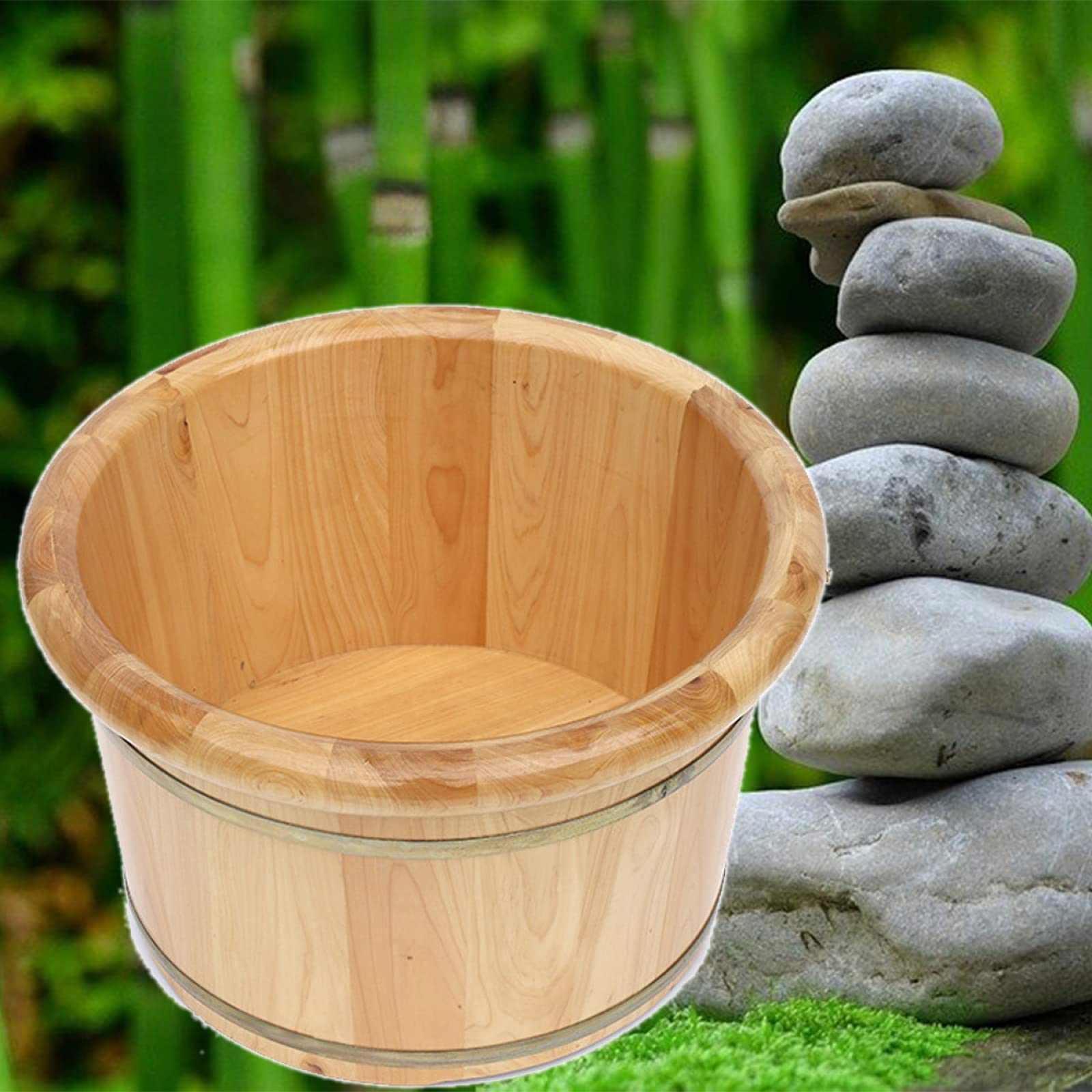 ADITAM Fußspar aus Holz, langlebige Wärmeisolierung, Fußbad, Robustes, langlebiges Zubehör für Faule Spa-Entspannung, müde Füße Double the Comfort