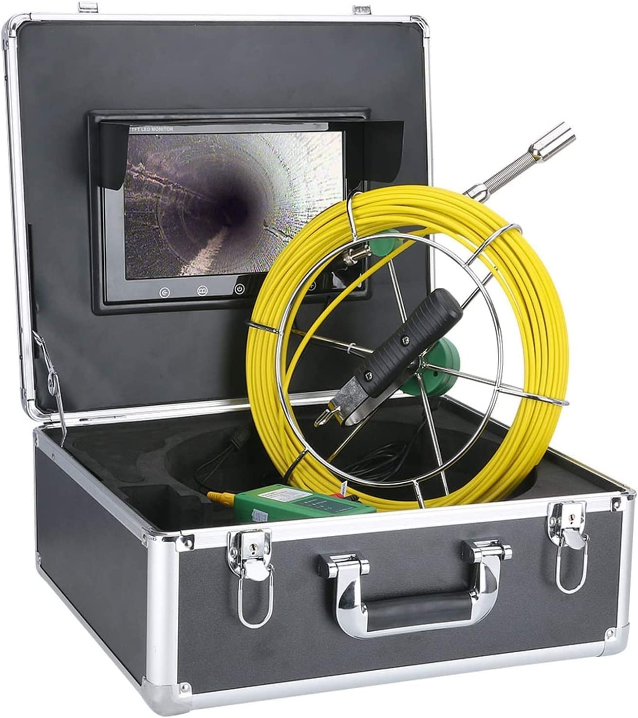 YNIYUJKL Inspection Cameras 10-Inch Pipe Inspection Camera 22Mm Industrial Endoscope Sewer Inspection Video Camera 30M