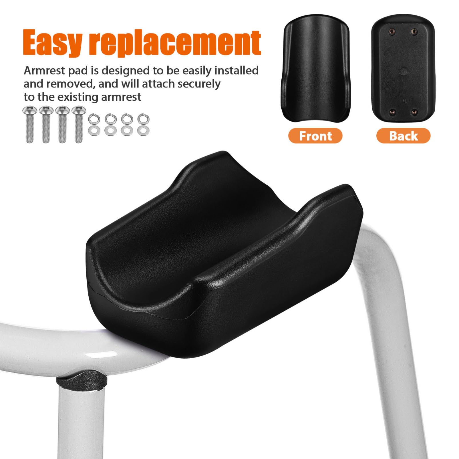 Cuscino Sostitutivo per Bracciolo Deambulatore per Anziani in Pu Morbido e Confortevole, Accessorio Facile da Installare per Rollator e Walker