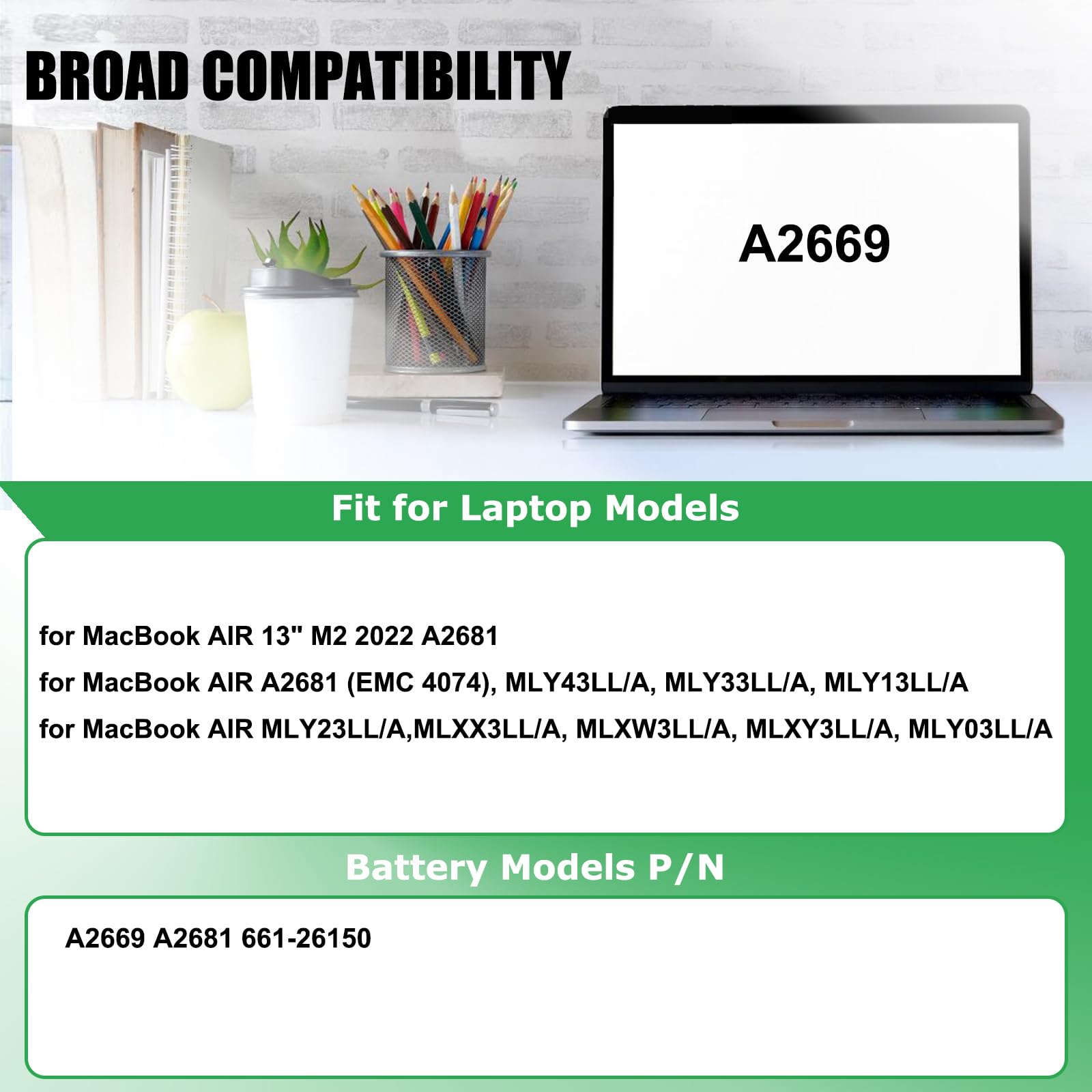 Amazon.com: RHKRKQN A2669 A2681 Laptop Battery Replacement for