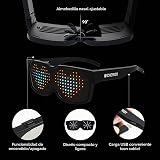 Anteojos LED exclusivos con bluetooth de Chemion, visualiza mensajes, animación y dibujos