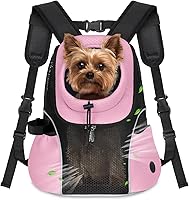 Vista 15 de WOYYHO Mochila Transportadora para Mascotas Perros, Mochila Frontal para Perros Pequeños, Mochila de Viaje para Perros de Malla Ventilada