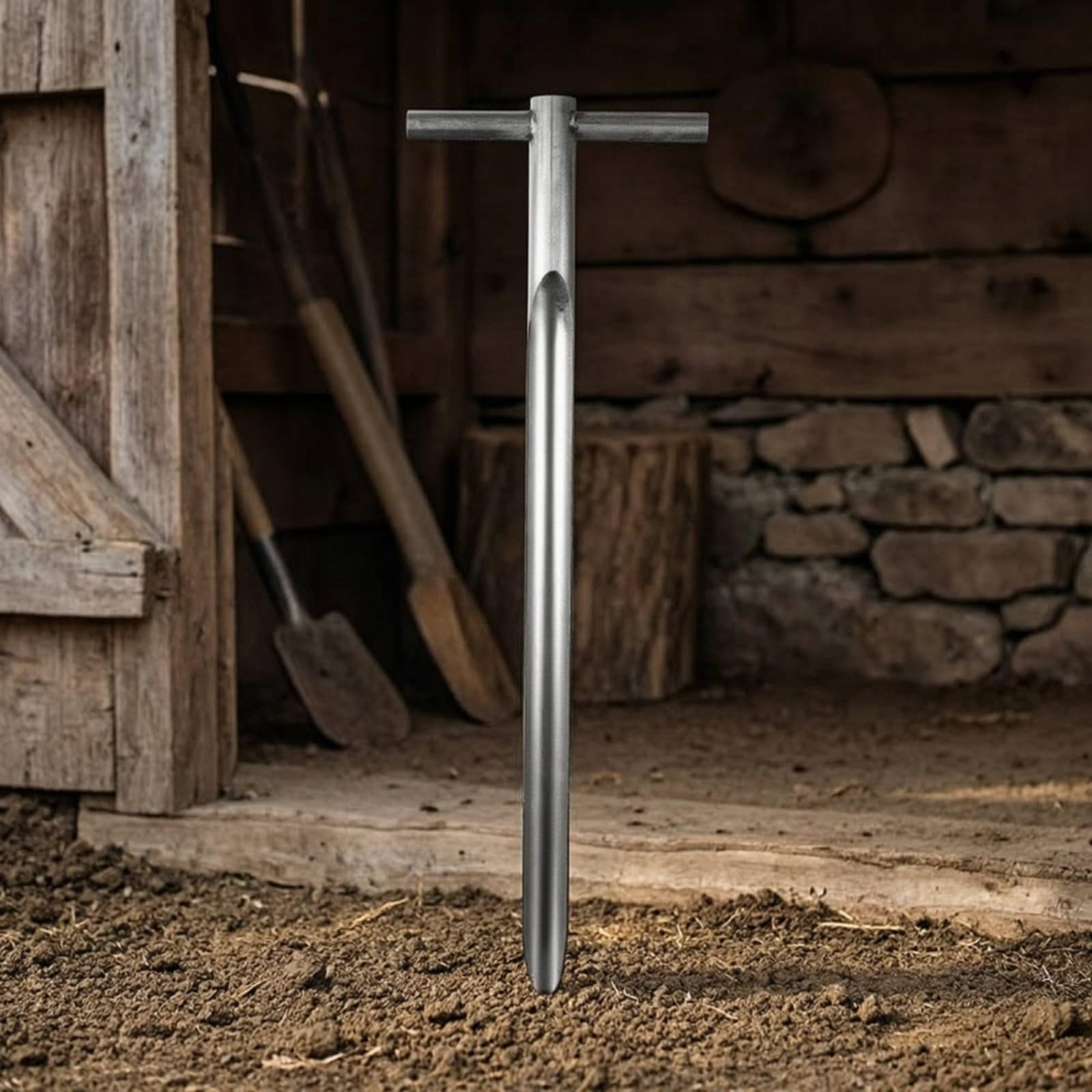 predolo Handerdbohrer mit T-Griff handbetrieben manueller Erdbohrer manuell Erdlochbohrer für Hobbygärtner, Gartenliebhaber, Garten, Gartenarbeit, Pflanzen, Mittel 4.5