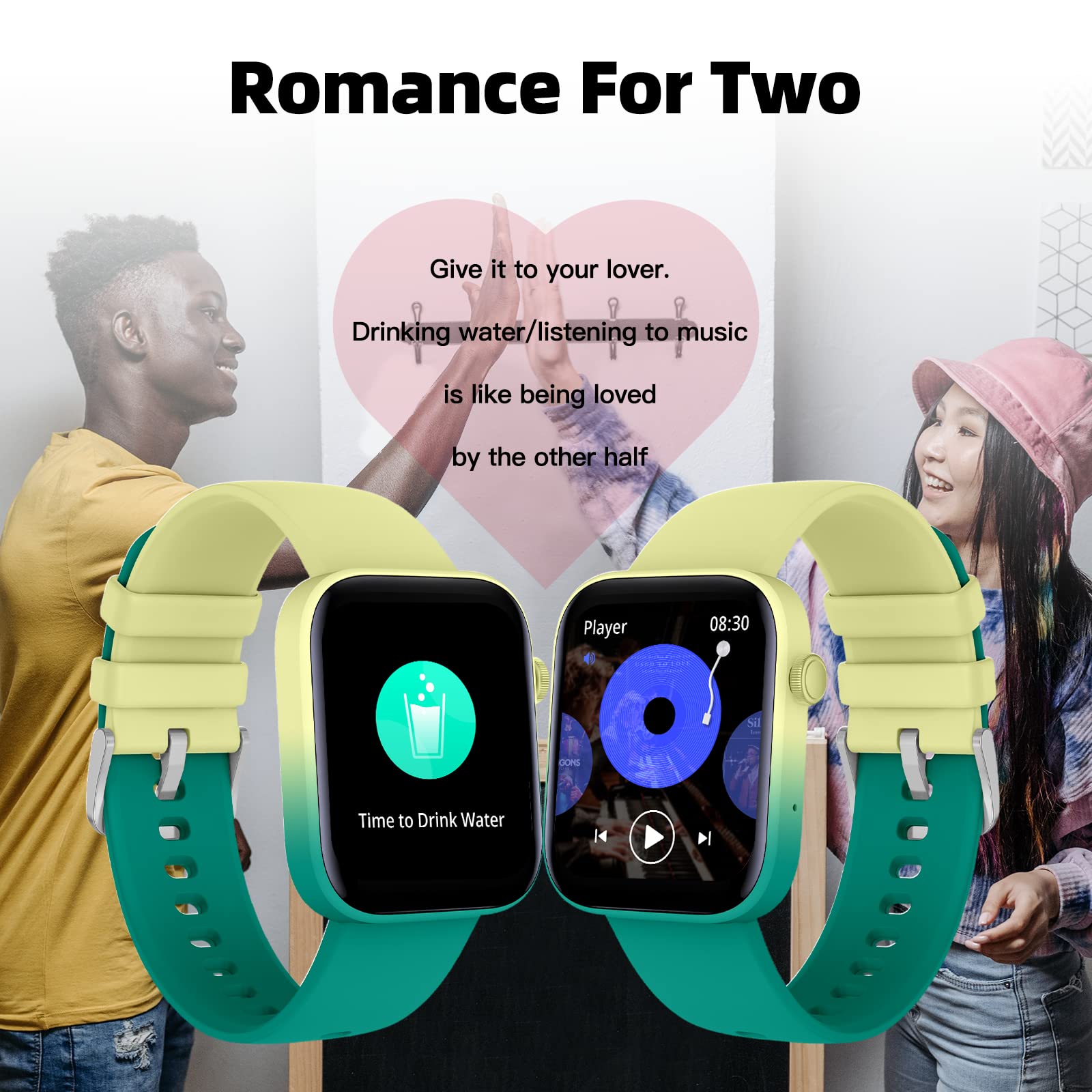 Smart Watch (rispondere/effettuare chiamate) per donne e uomini, fitness tracker da 1,9 pollici, touch screen, orologio fitness 108 sport impermeabile IP68, cardiofrequenzimetro/monitoraggio del sonno