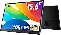 KTC Monitor portátil de 15,6 polegadas, FHD 1080P Extensor de monitor de laptop de viagem com USB-C HDMI, tela IPS HDR ultrafina com alto-falantes, segunda tela de monitor para laptop, telefone Xbox