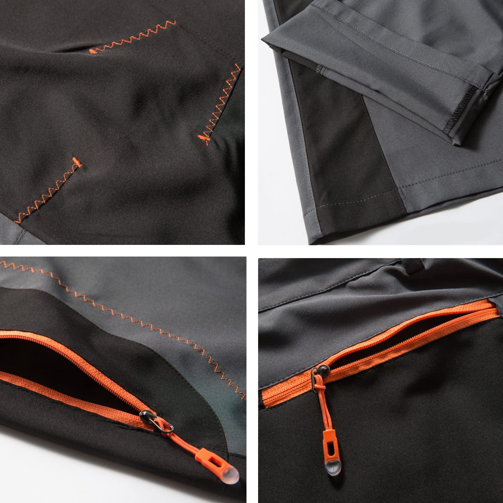 G&F Hombre Pantalones de Montaña Impermeables Pantalones Trekking Escalada Senderismo Softshell con Bolsillos Cremallera