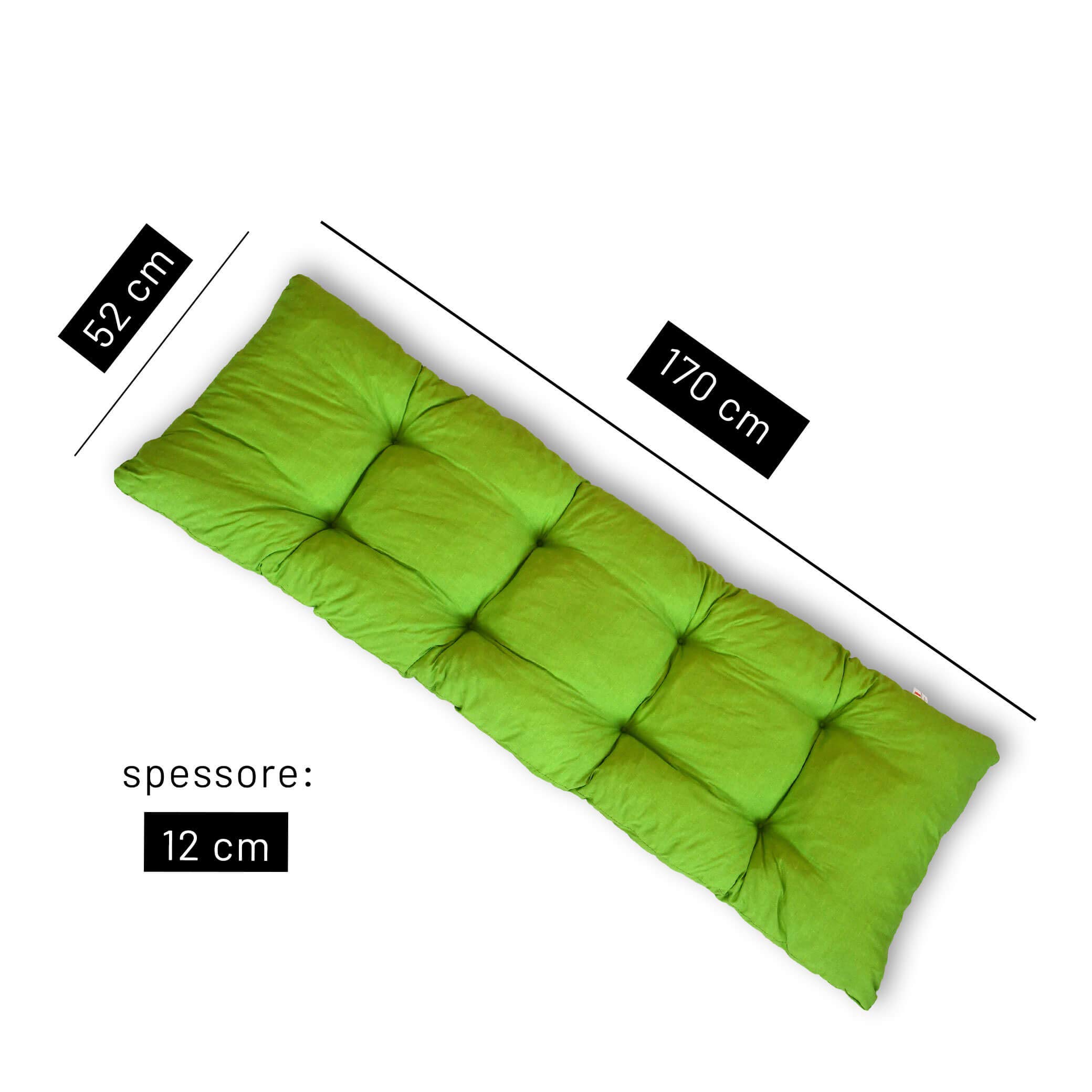 Set Cuscini Per Dondolo 4 Posti Con Tettuccio - Cotone Sfoderabile, Lavabile, 100% Made In Italy - Foto 3