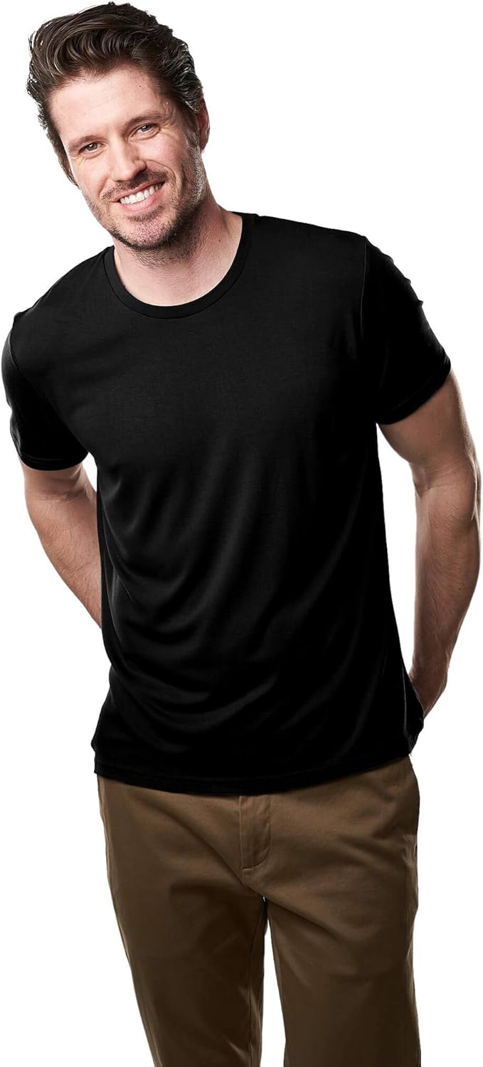 Mr. Davis Everyday Crew Neck Tee Bamboo Modal Comfort Blend - Fashionable Shirts Casual Wear