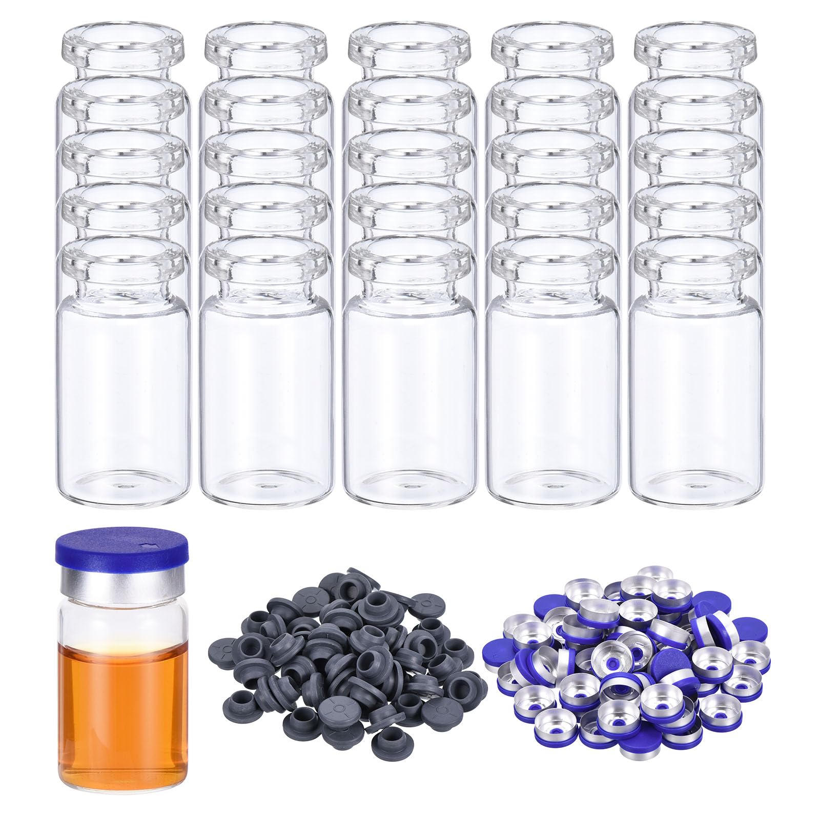 Petite bouteille d'échantillon vide en verre 7ml pour préserver vos solutions - 8