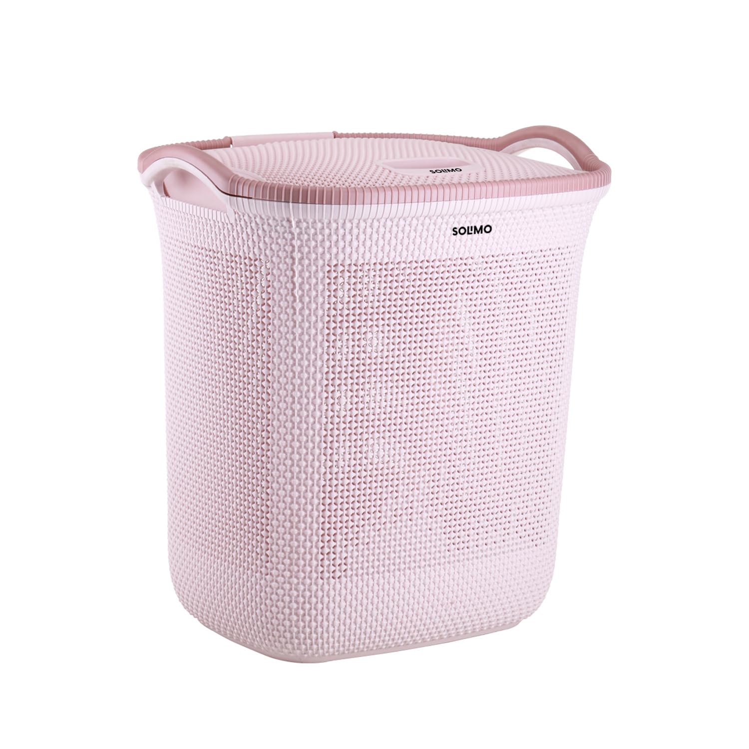 Amazon Brand - Solimo Honey comb Laundry Basket - (Small)-42 Litres-45.4 X 35.6 X 49.9 cm- Royal Light brown