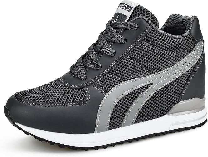 AONEGOLD Tenis de plataforma para mujer con cuñas, parte superior alta, con  cordones, para aumentar la moda para mujeres y niñas : Amazon.com.mx: Ropa,  Zapatos y Accesorios