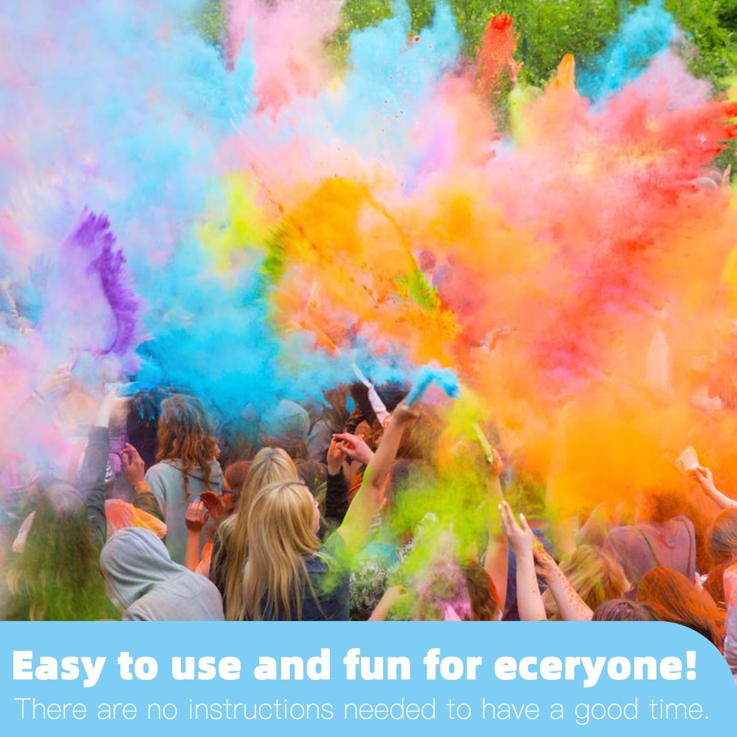 Color Run Powder Squeeze Bottles -22.5lbs Bulk 15 Colors + 15 Pack Large 34oz (1.5lb) Refillable Bottles Prefilled Holi Powder - Reusable for Color Wars, Parties, Festivals - Supply for Multiple