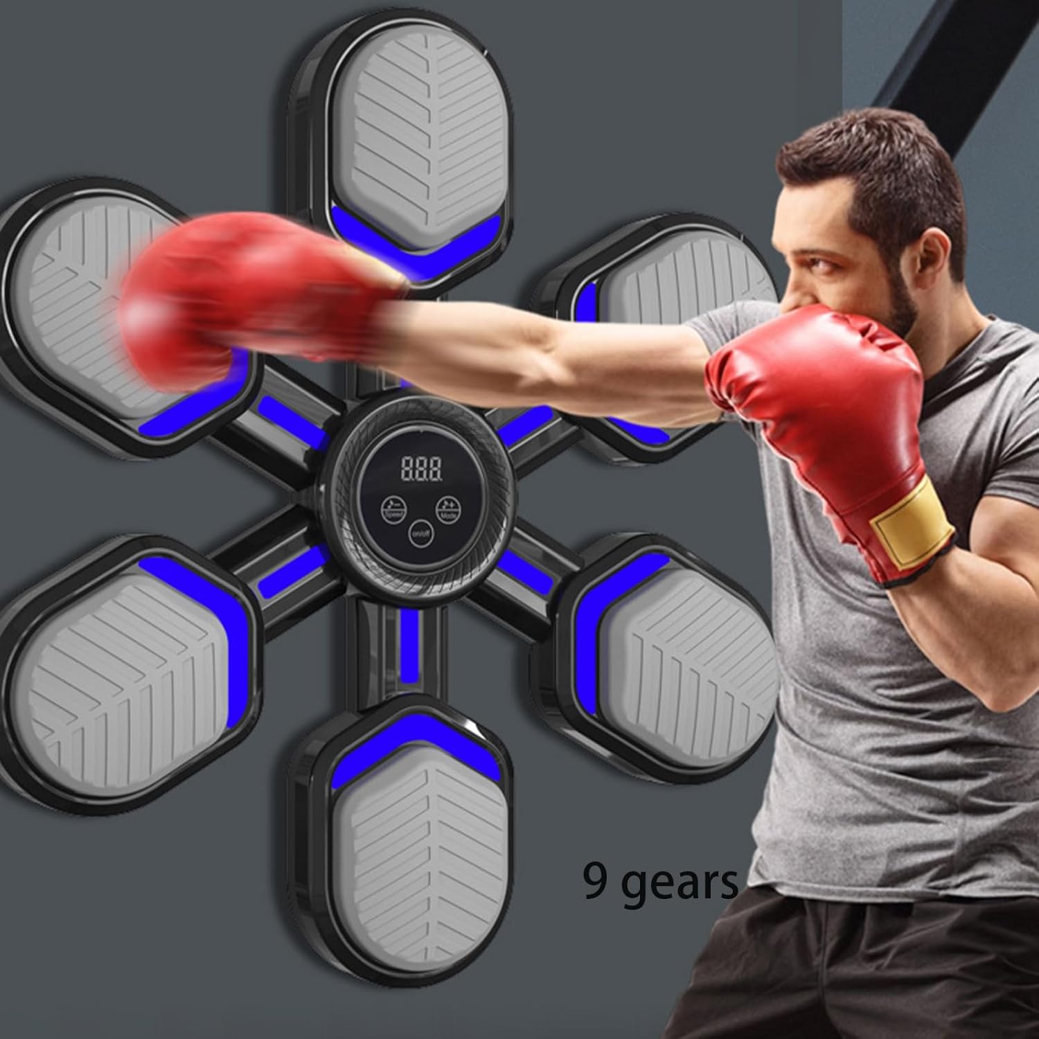 Music Boxing Machine,Boxing Machine Wall Mounted Music,9 Speeds,Home Indoor Workout Trainer Equipment