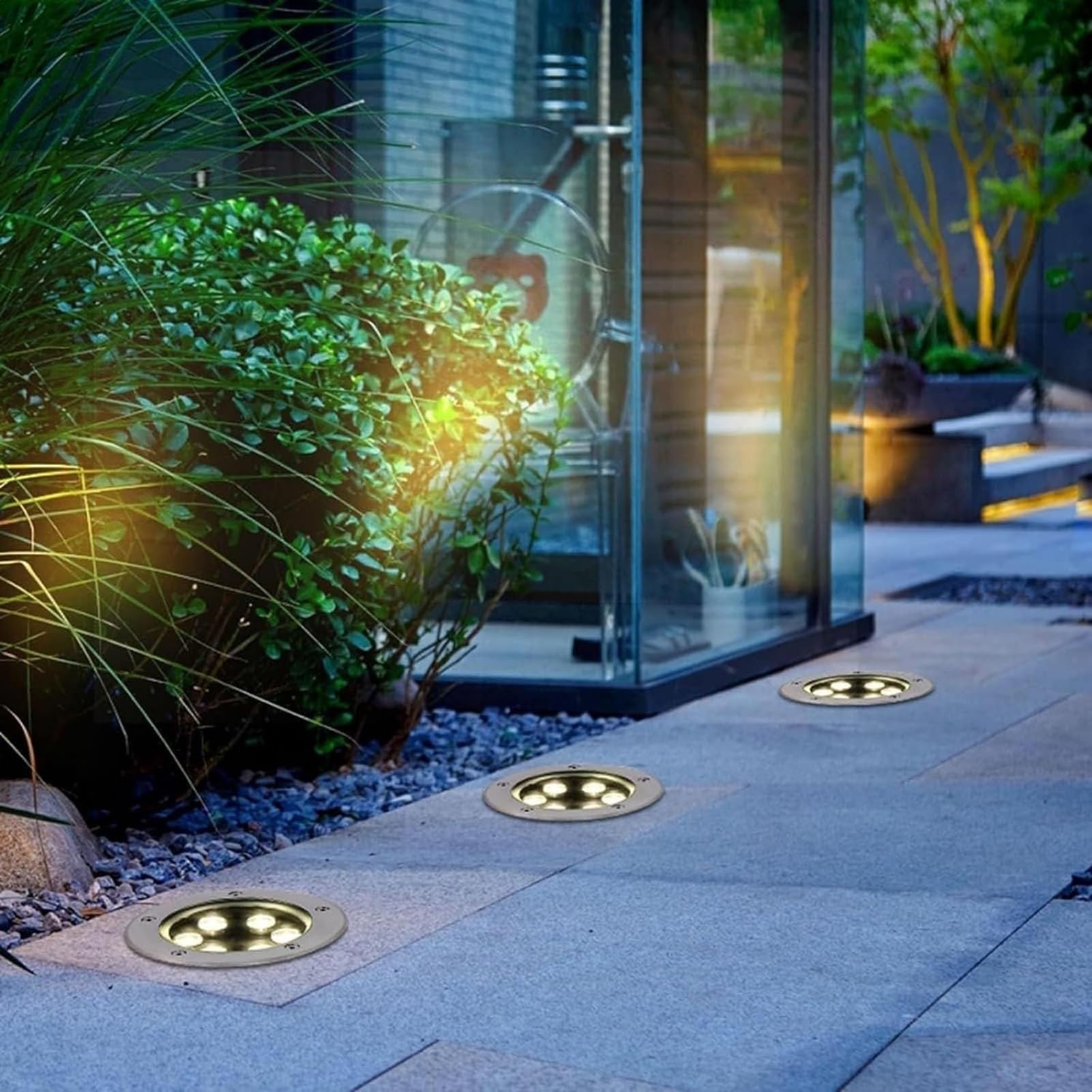 Focos Led Piscina - RGB Foco LED Subacuático Incrustado, Foco Empotrable con Mando A Distancia RF A Prueba De Agua IP68, Foco De Jardín De Acero Inoxidable, para Jardín, Estanque(12V,36W)