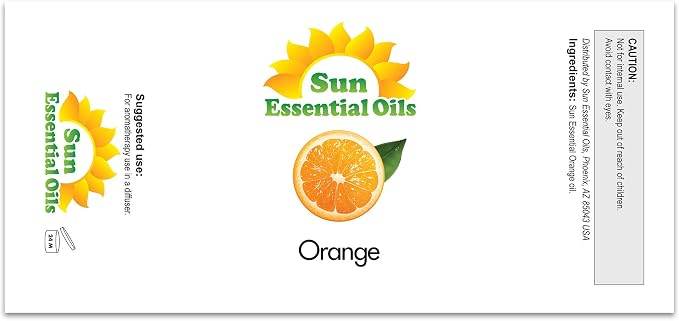Aceite esencial de naranja dulce 16 oz para difusores, cuidado de cabello y piel, aromaterapia miniatura 2