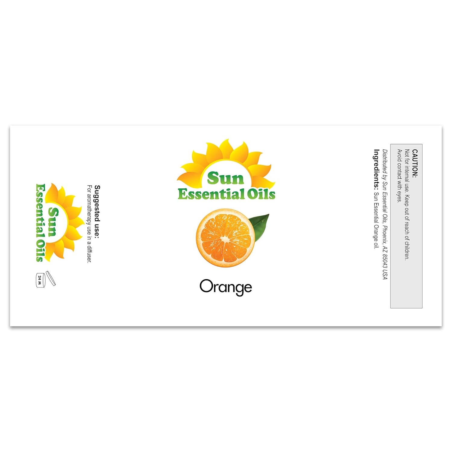 Sun Essential Oils - Sweet Orange Essential Oil 16 oz for Diffusers, Hair, Skin Care, Aromatherapy Massage, Candle, Soap, Lotion & Cleaning Products Making, Citrus Scent for Home