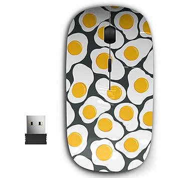 2.4G Ergonomic Portable USB Wireless Mouse for PC, Laptop, Computer, Notebook with Nano Receiver ( Fried Eggs )