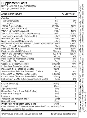 Miniatura 2 de Life Solutions Super Multivitaminas y Minerales - Vitaminas líquidas de alta potencia | Fórmula multivitamínica líquida avanzada para la salud