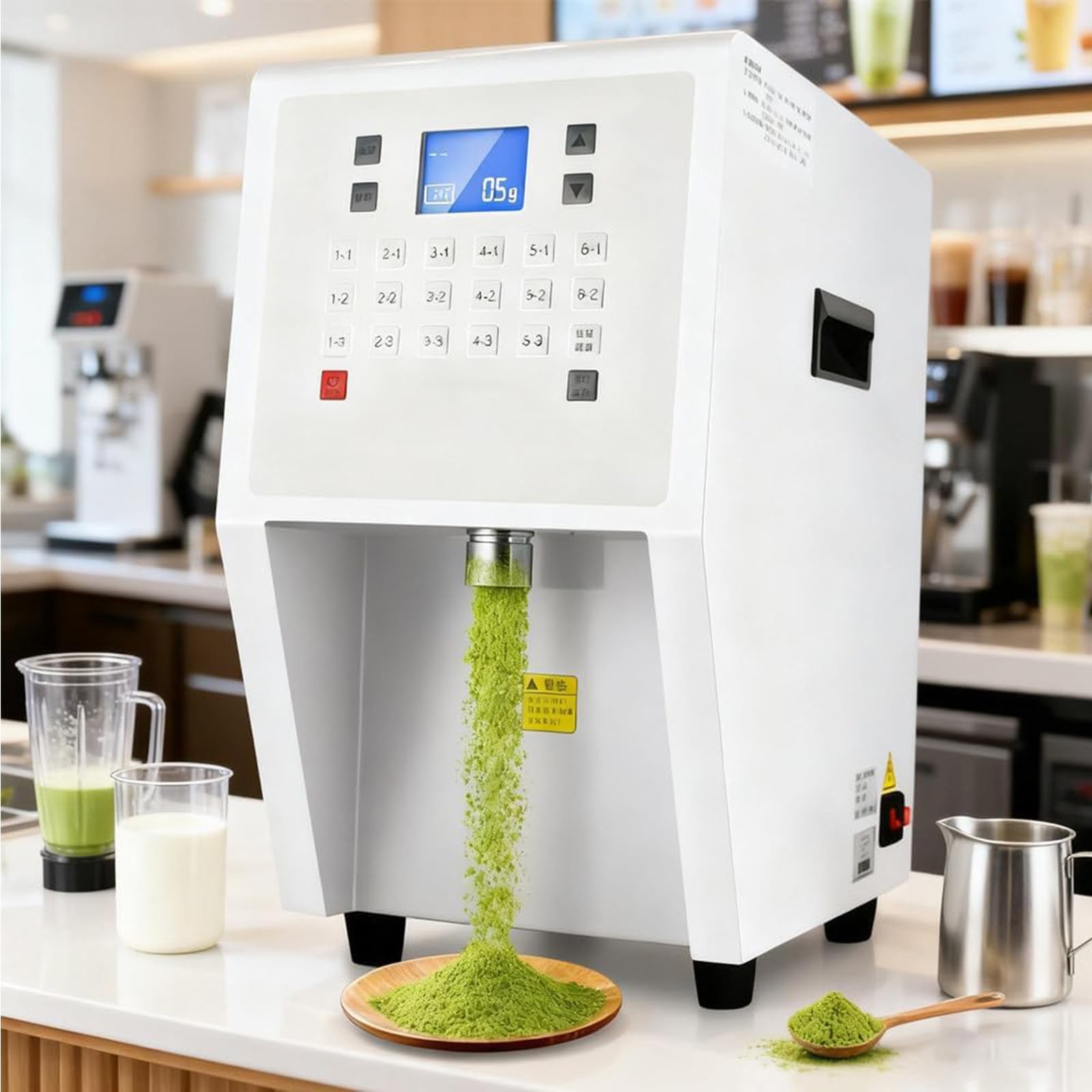 Kommerzielle automatische Fruchtpulver-Maschine, 3,5 l, Fruchtpulver-Dosiergerät, Fruktose-Sirupspender, kompatibel mit Kaffeepulver, Puderzucker, Taro-Pulver in Getränkeläden