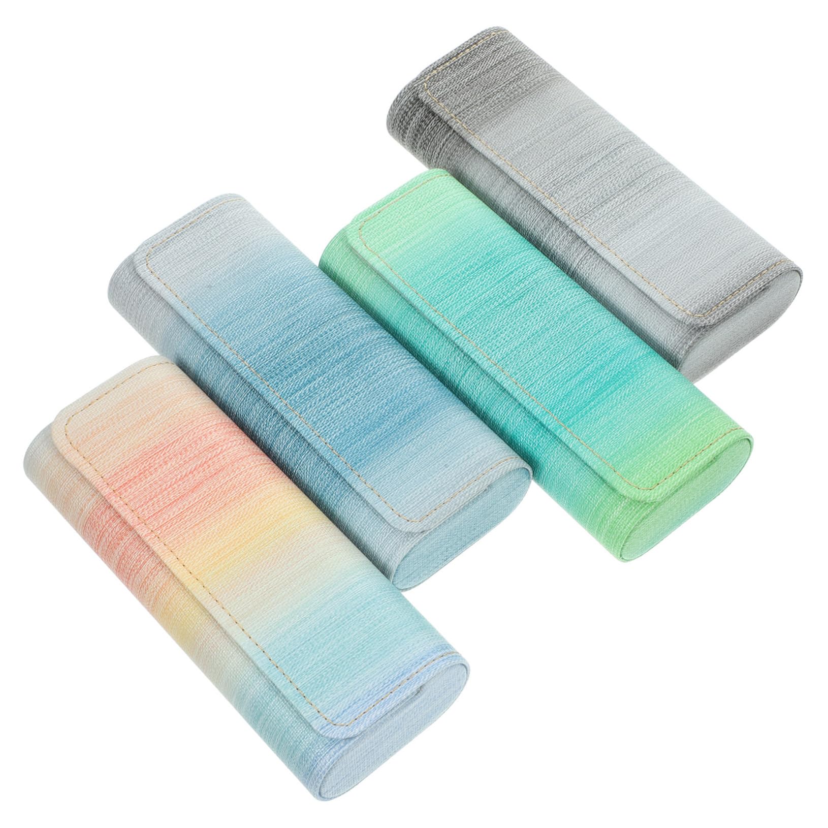 12piezas Estuche De Gafas Portátil De Pu Organizador De Gafas y Ópticas Protección Contra Arañazos y Daños Para