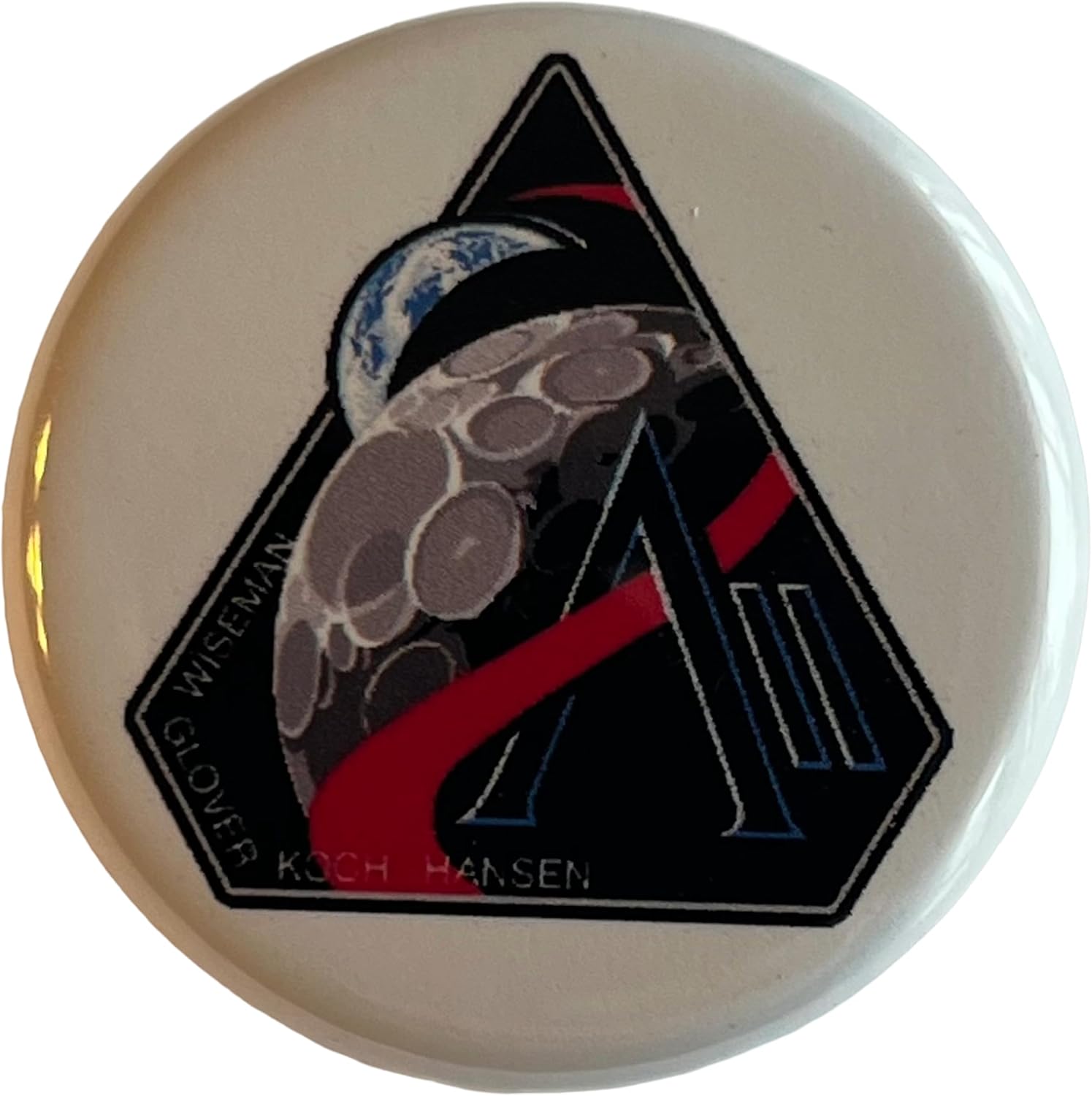 Artemis 2 Mission Moon Landing Button Pinback 1.25 Inch Diameter Space Rocket Launch