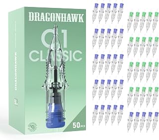 Dragonhawk Classic C1 50Pcs Tattoo Needle Cartridges Assorted Mixed Sizes