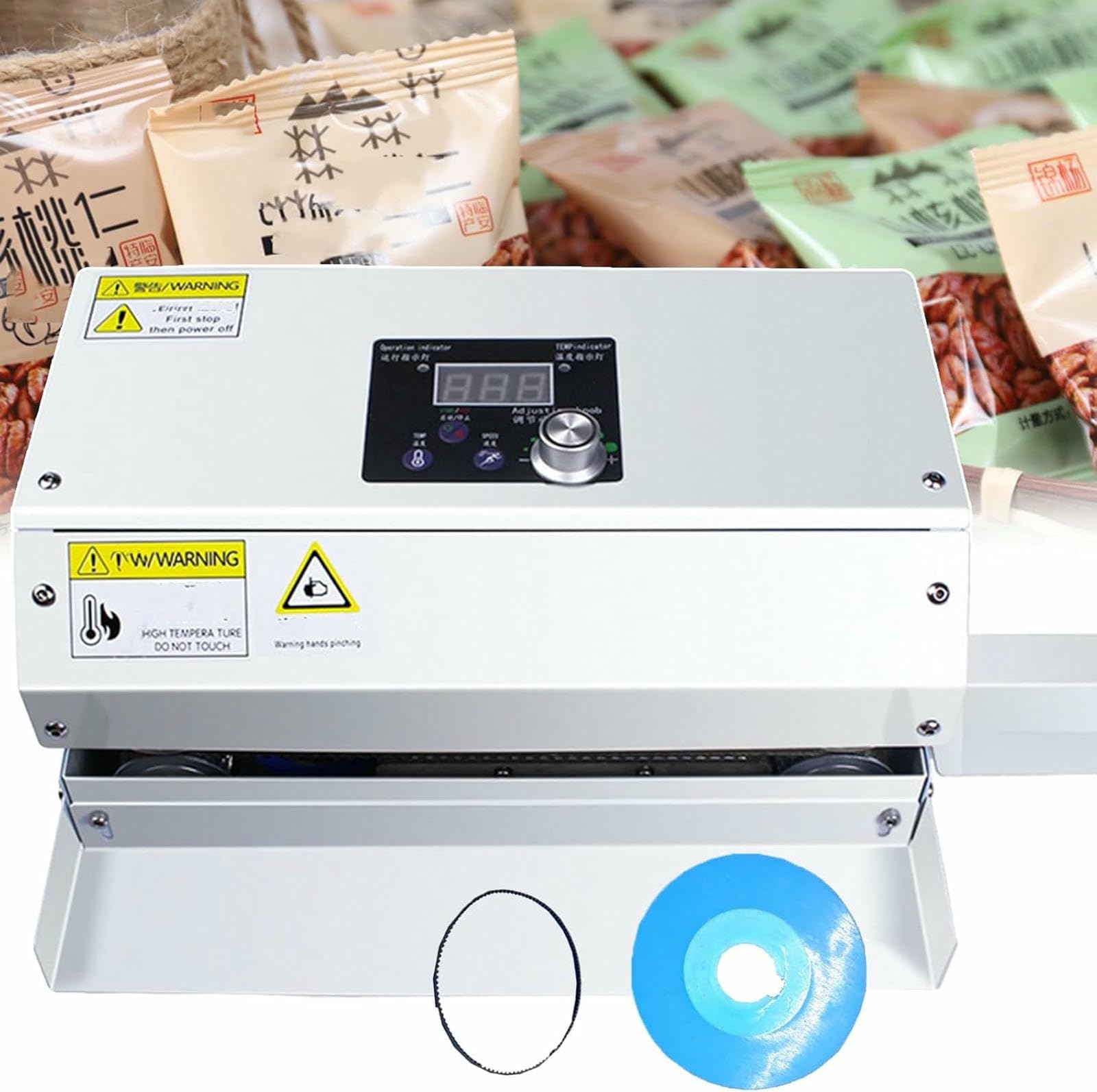 Machine d'étanchéité continue pour films de sacs afin de stopper le gaspillage