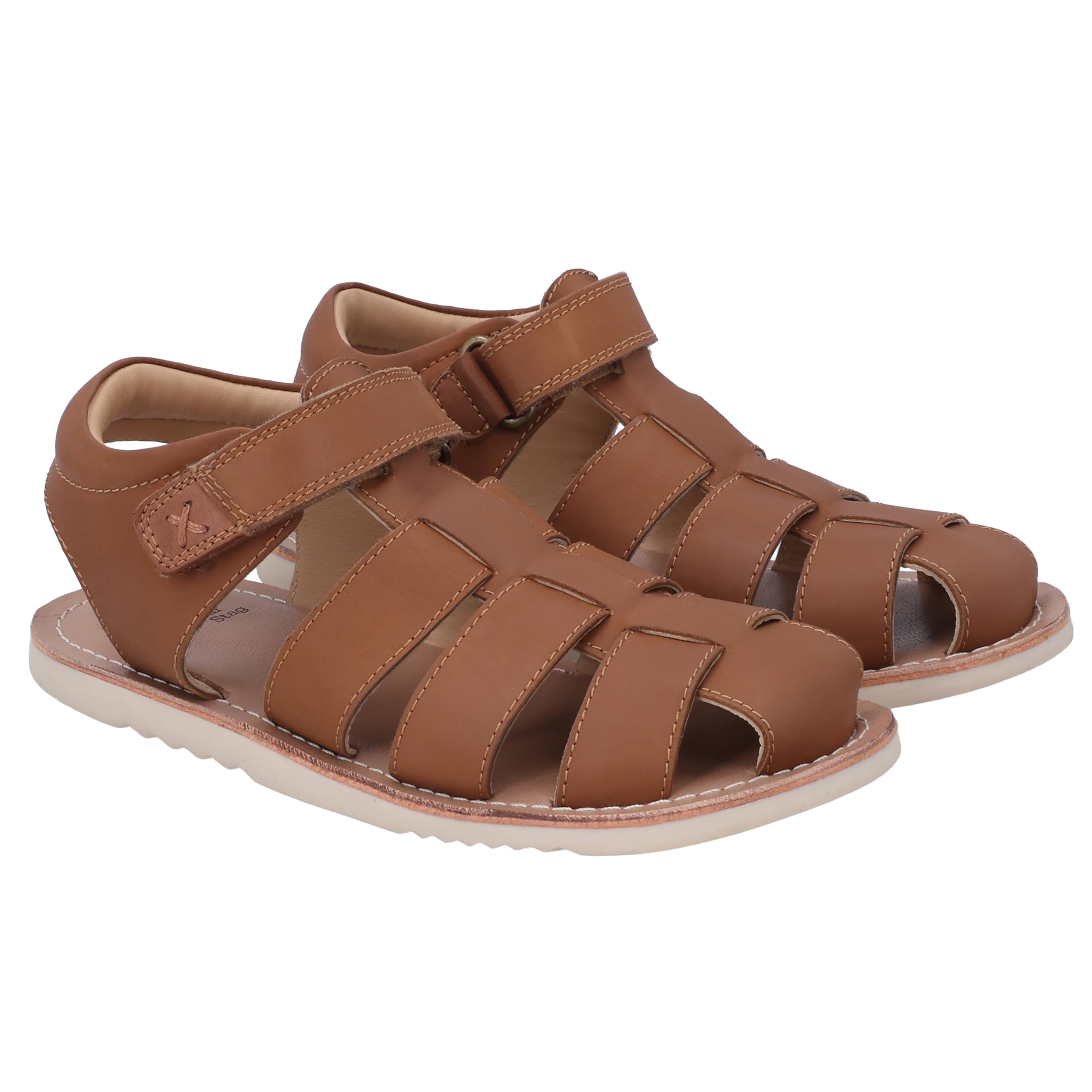 Gusti Leder Sandale Raban - Kinder Sandale mit Klettverschluss und gepolsterter Ferse