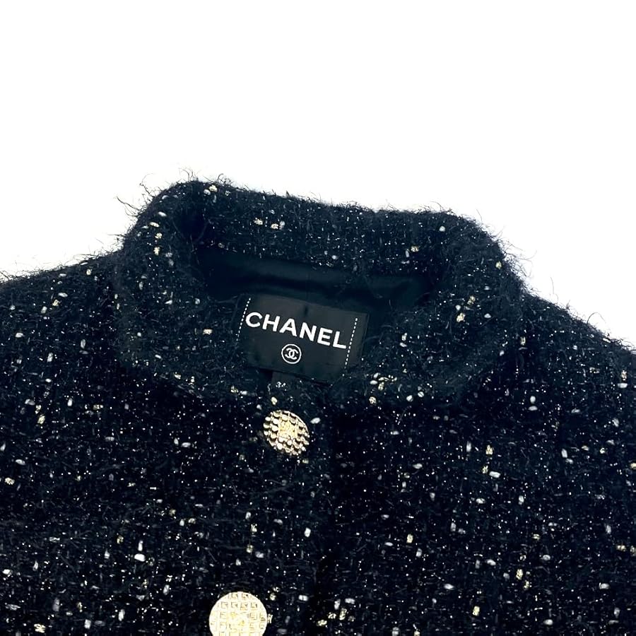 最高級　シャネル　ラメ糸　キラキラ　ツイード　ココマーク　総柄裏地　ロングコート Amazon.co.jp: [CHANEL] (シャネル) P73115 ラメツイード