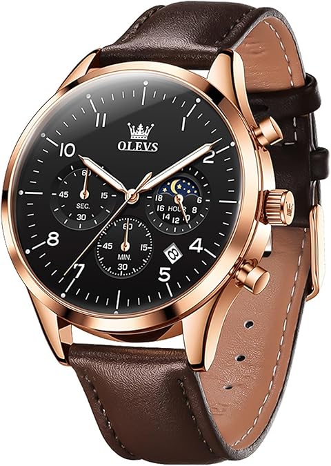 OLEVS Watches for Men Black Le&hellip;