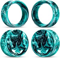 COOEAR Double Flared Acrylic Ear Tunnels Plugs Gauges - Colorful Piercing Stretchers Expander Earrings, 2 Pairs