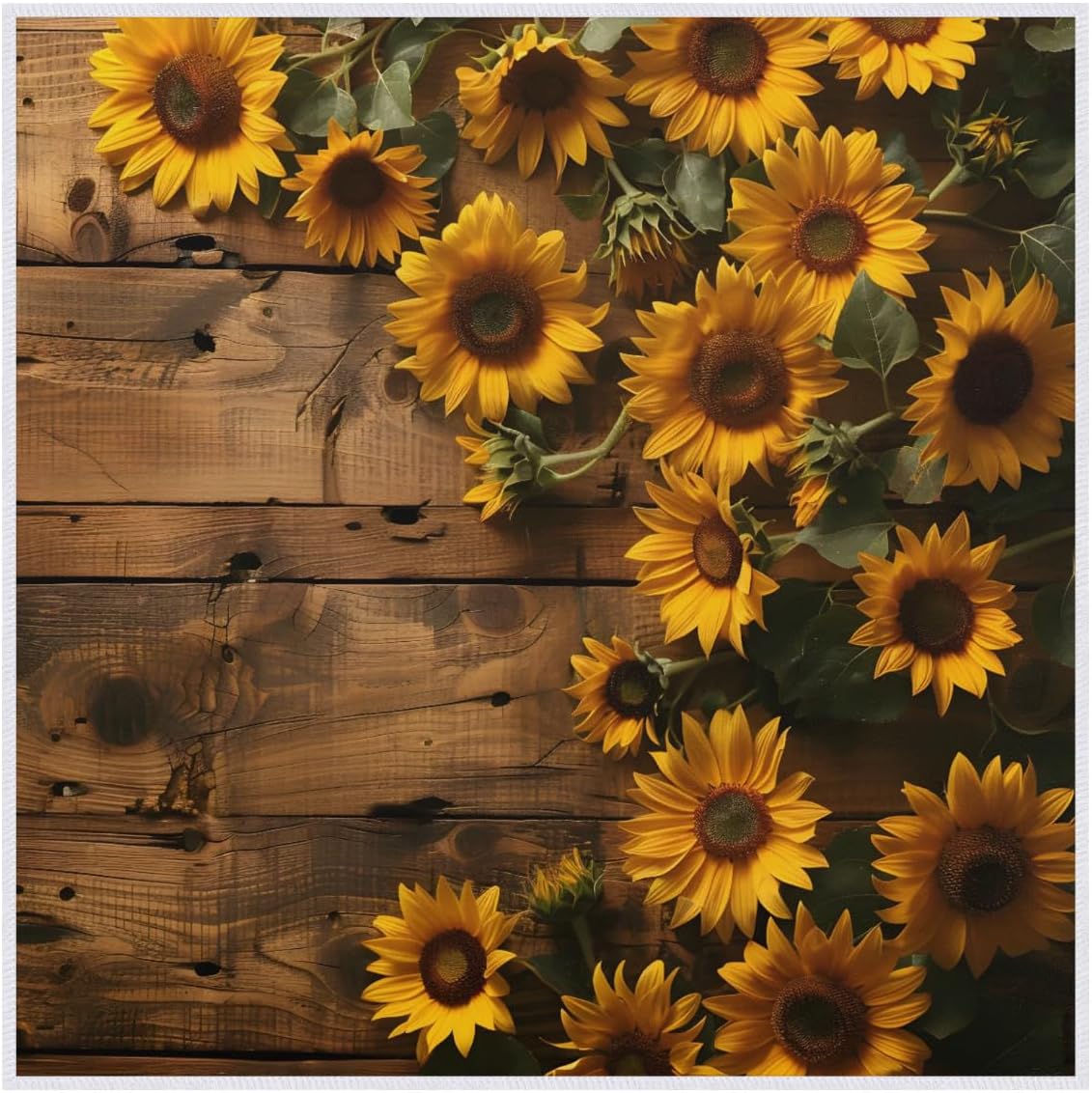 Self-Adhesive Magic Cloth Colorful Sunflowers Camera Wrapper Organizer Open Lay Flat Makeup Bag Travel Portable Makeup Bag Multi Purpose Magical Storage Bag