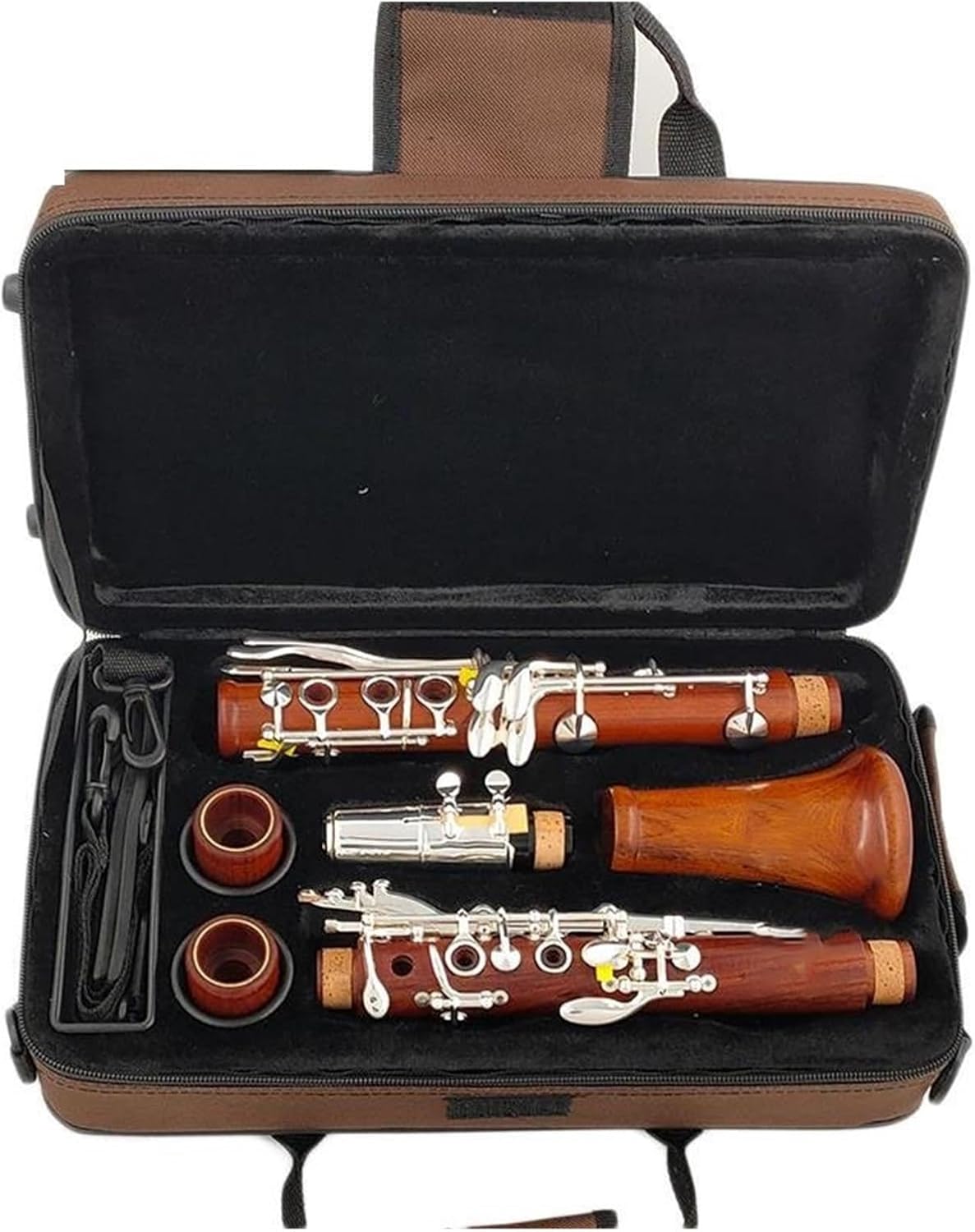 Professional Clarinet Bb Rosewood Silver Plated Keys
