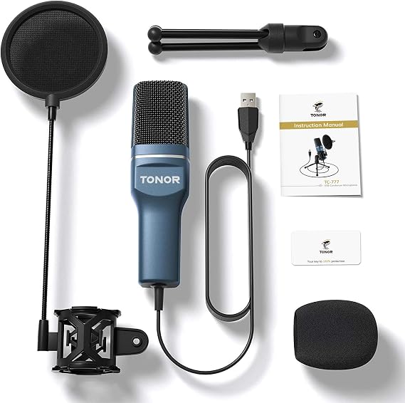 TONOR USB Microphone TC-777 and Microphone Isolation Shield