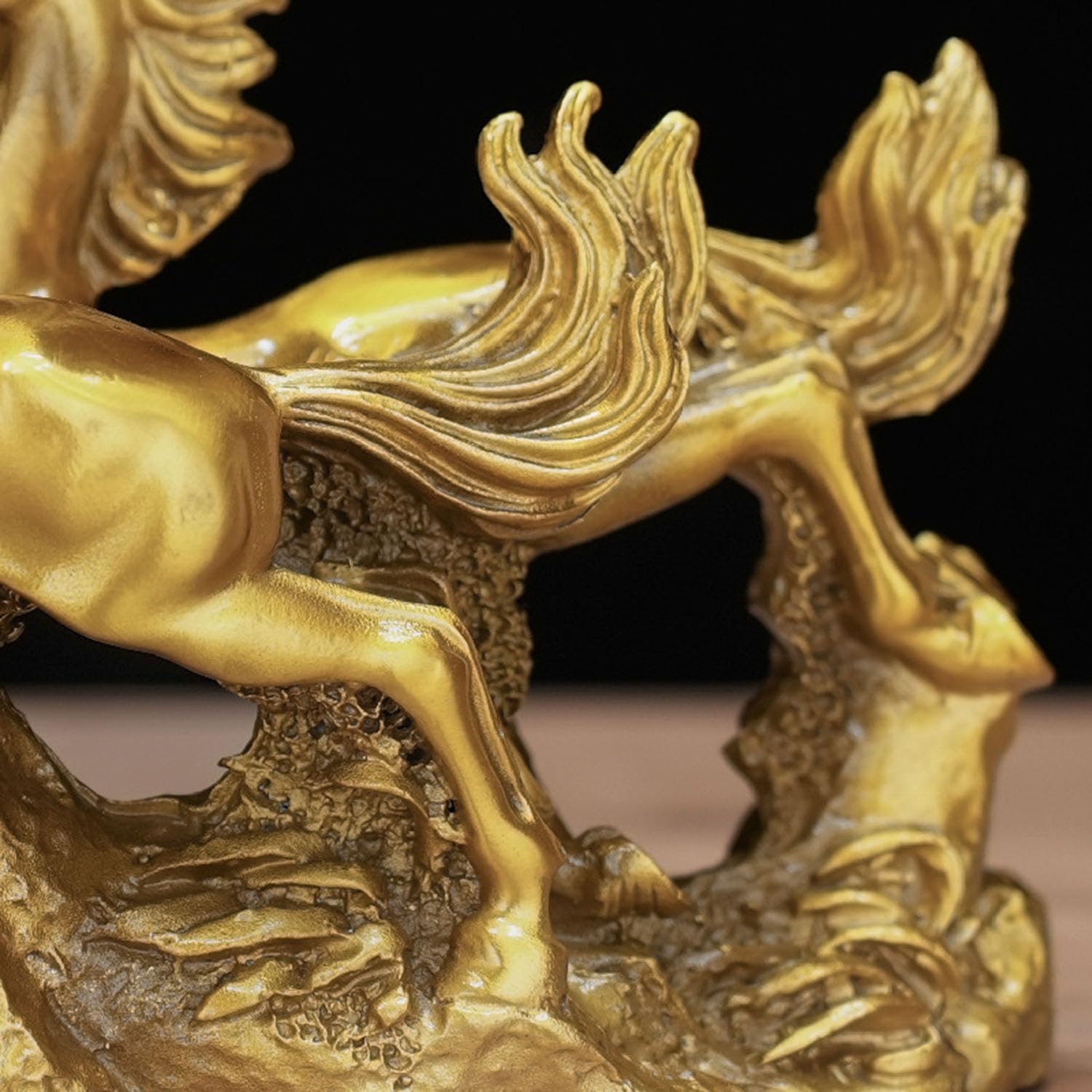 Feng Shui Running Horse Scultura Statua di Animale in Ottone