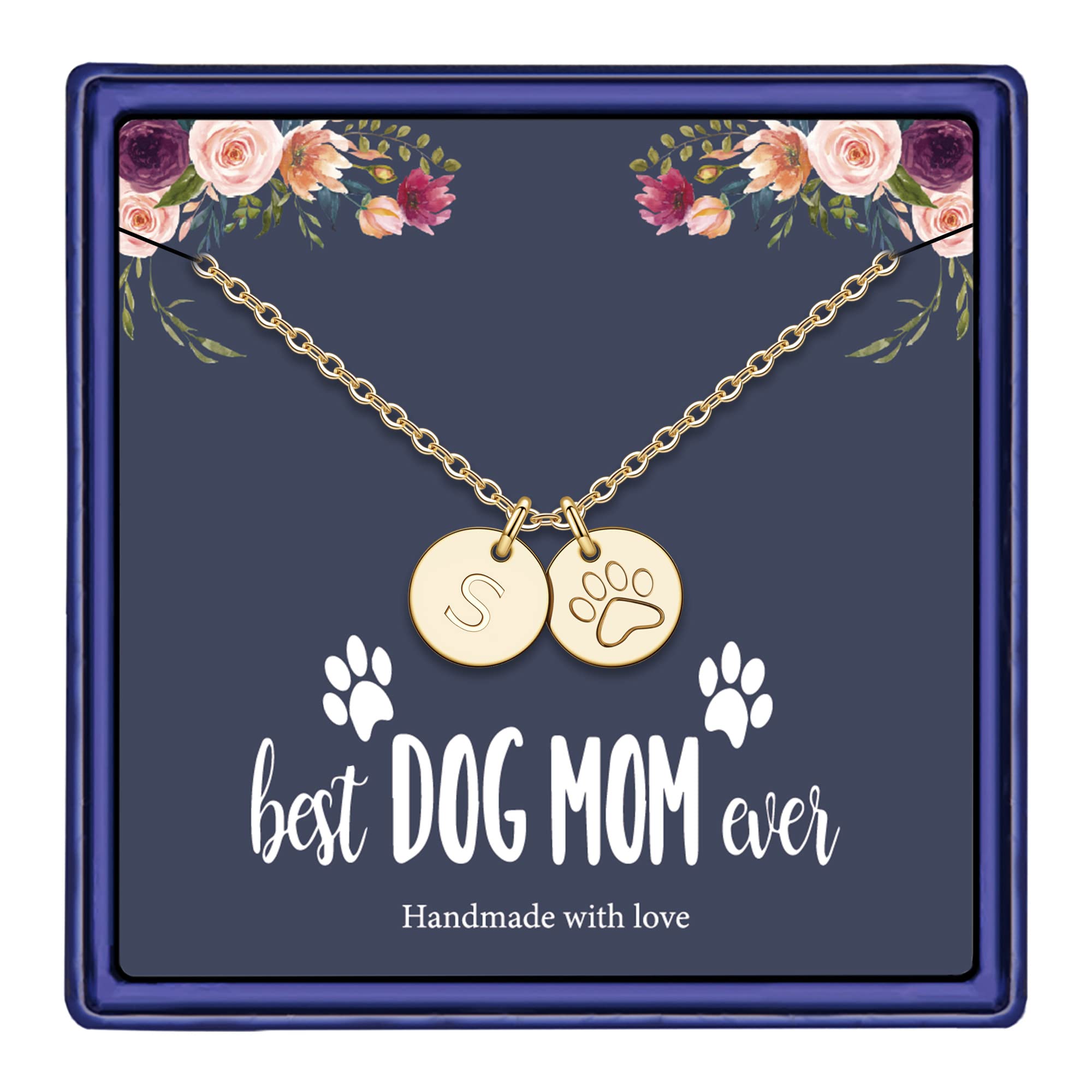 Monozo Dog Mom Gifts For Women Necklace 14k Gold Filled