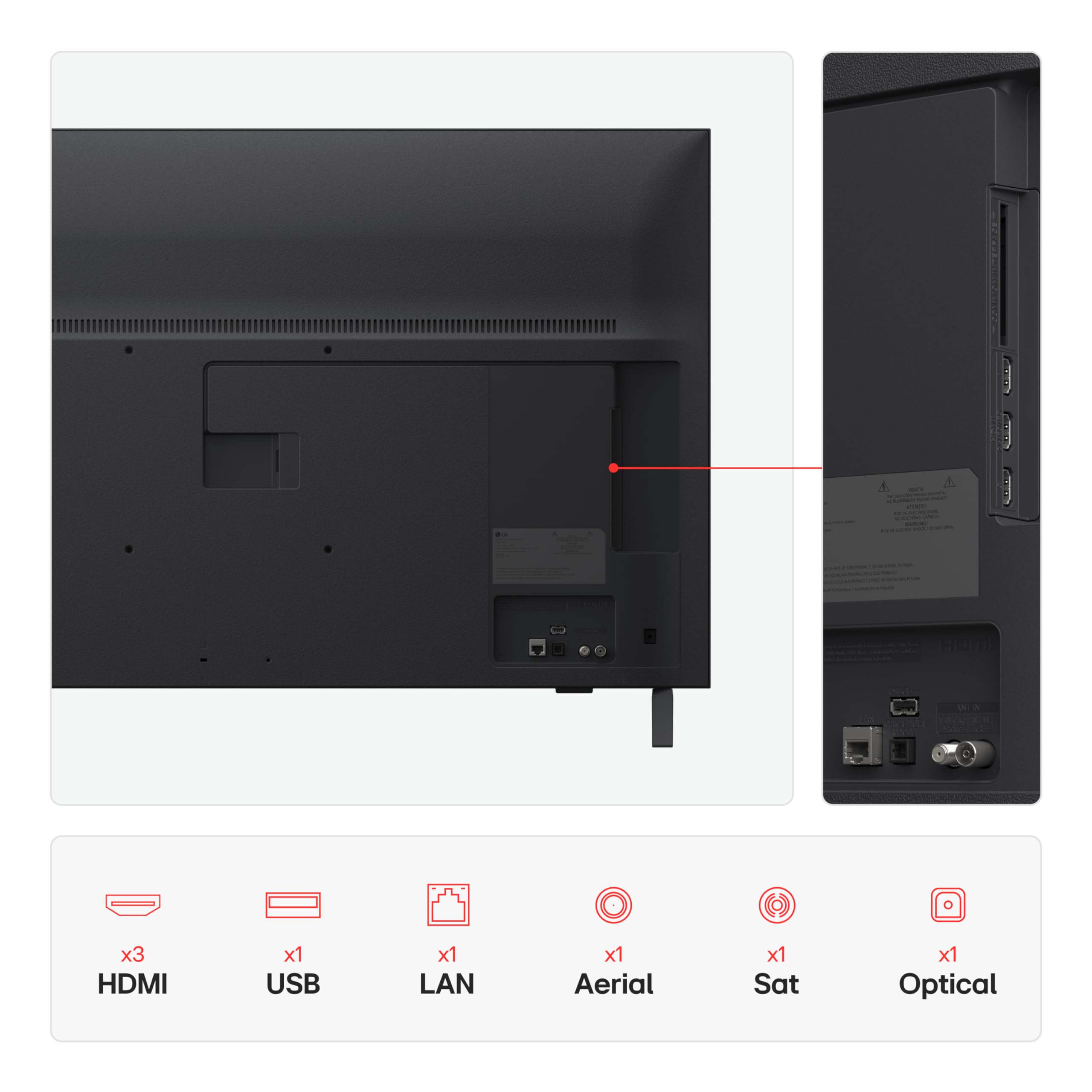 LG UHD UA75 43UA75006LA 43 pulgadas 4K Smart TV, procesador α7 AI Gen8, 60 Hz, HDR10, Filmmaker Mode™, Google Cast, Apple AirPlay 2, 2025