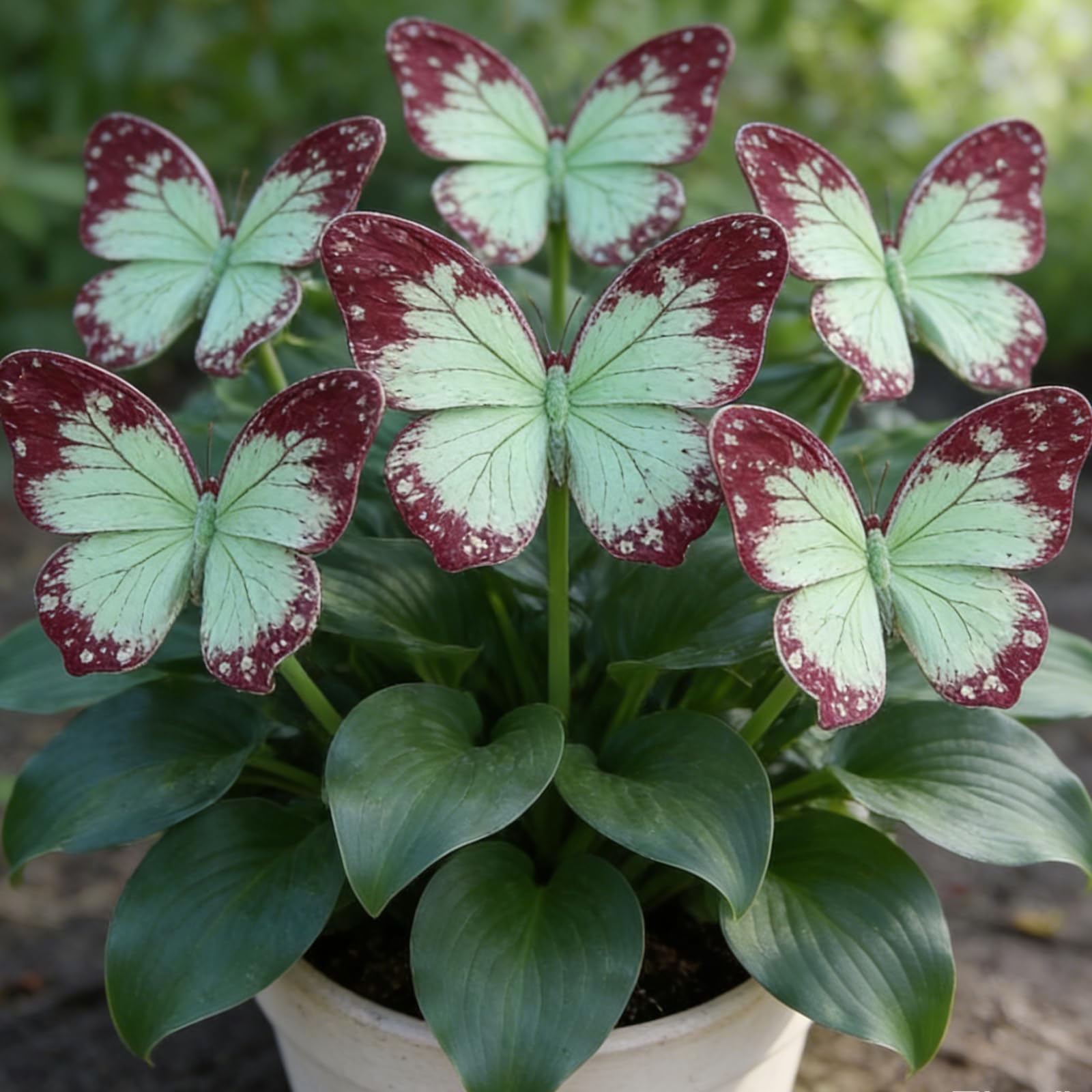 Hardy ＆ Shade-Tolerant Hosta Bulbs, Rare Perennial Butterfly Flowers, Professional Planting for Stunning Garden Displays-8 Bulbs-C