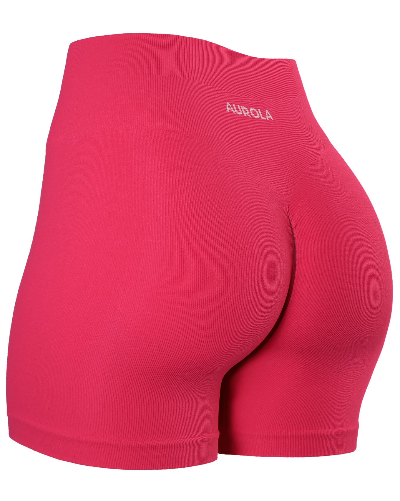 AUROLA Power Workout Shorts for Women Tummy Control Squat Proof Ribbed Thick Seamless Scrunch Active Short